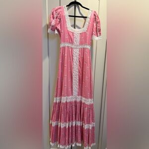 LoveShackFancy floral print long dress size extra small in excellent condition.